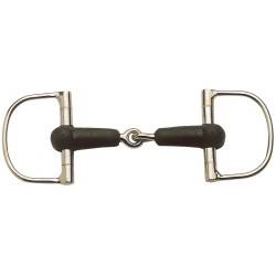 Racing Dee Bit w/Rubber Covered Snaffle Mouth
