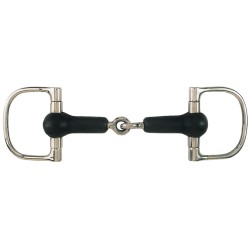 Racing Dee Bit w/Rubber Covered Snaffle Mouth