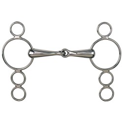 Equisteel Dutch Gag Snaffle w/Four Rings