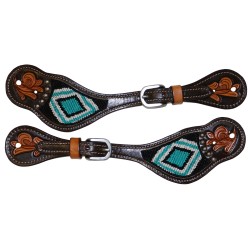 Turq. Beaded SpurStrps Ladies