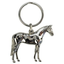 3D Key Ring  Silver Horse