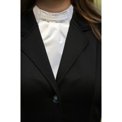 Huntington Stock Tie Double Row Crystals - White