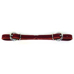 Professional's Choice Latigo Double Buckle Curb Strap Burgundy - 1/2"