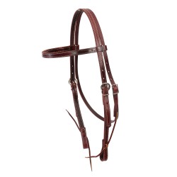 Weaver 5/8" Latigo Headstall - Burgundy