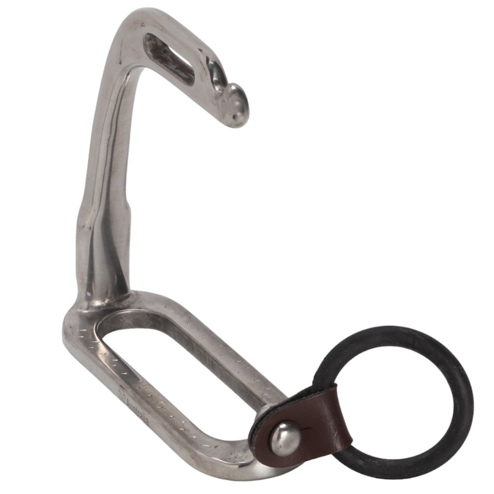 Brown Leather Peacock Stirrup Safety Tabs & Silicone Rings Set – For Equestrian Irons