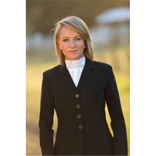 Stock Tie Four Row Crystals White