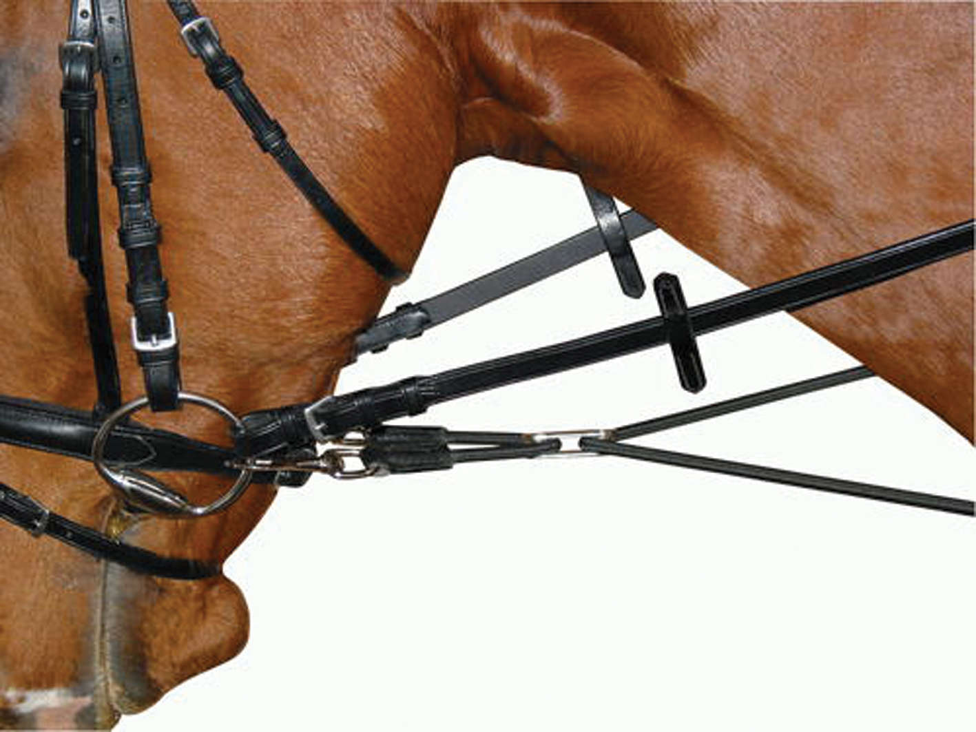 One Size Black Hy Elasticated Side Reins 