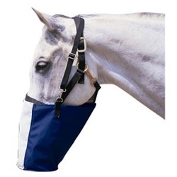 Nylon w/Mesh Horse Nose Bag Blue w/White