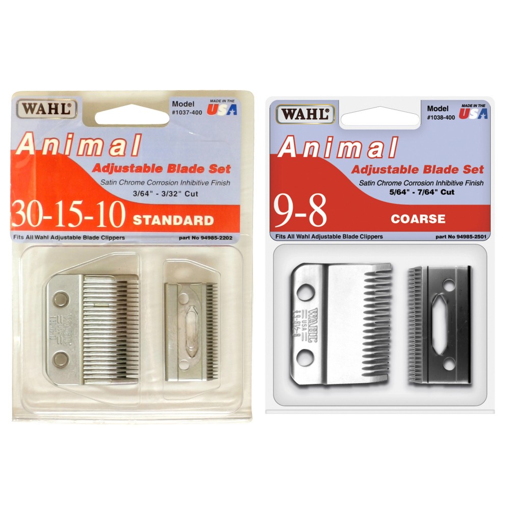 wahl dog clipper blade sizes chart