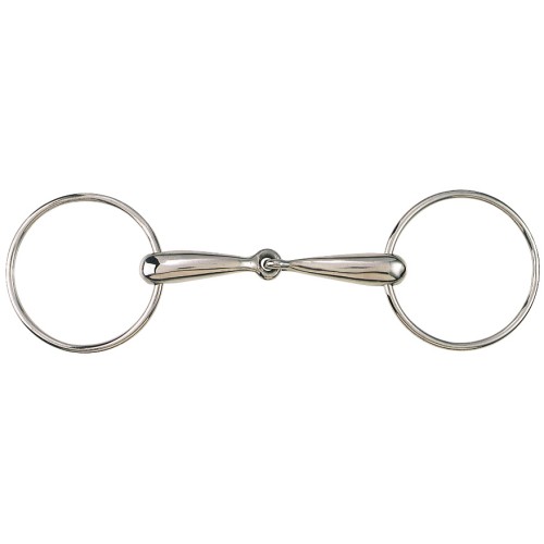 Thick Hollow Loose RIng Snaffle Bit w/90mm Rings