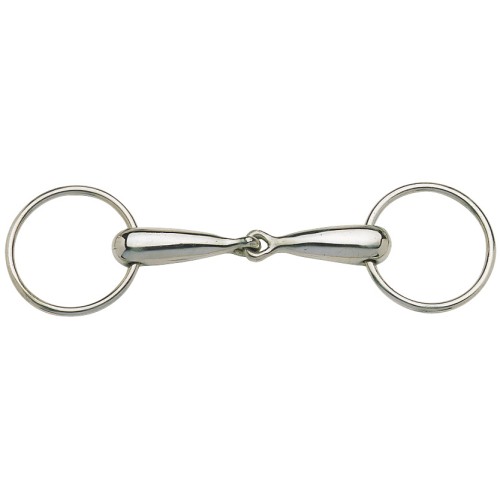 Thick Hollow Loose Ring Snaffle Bit w/65mm Rings