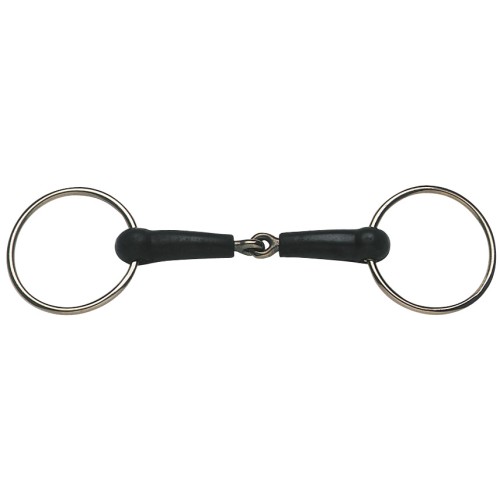 Loose Ring Snaffle Bit w/Rubber Covered Mouth