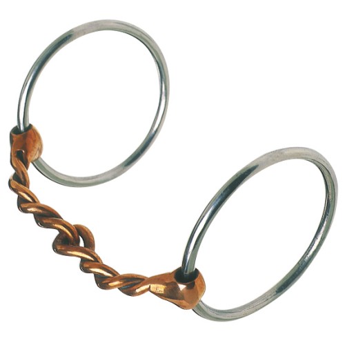 Loose Ring Snaffle Bit w/Thick Copper Wire Mouth