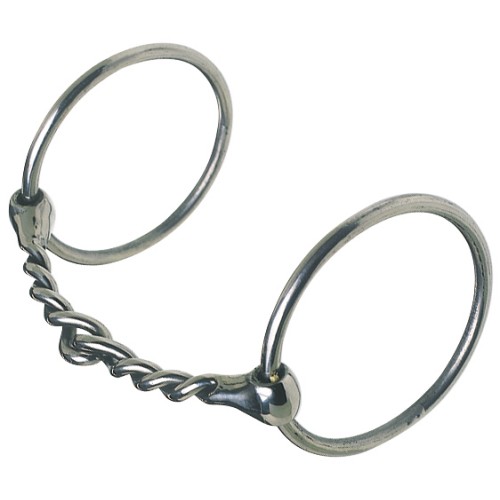 Loose Ring Snaffle Bit w/Twisted Thick SS Wire Mouth
