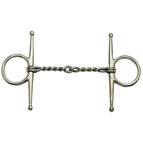 Full Cheek Snaffle Bit w/Twisted SS Wire Mouth