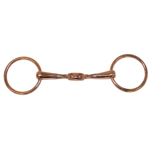 Gold Medal Rose Gold Loose Ring Training Snaffle Bit