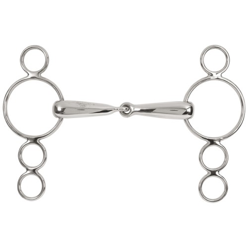 Dutch Gag Snaffle w/Four rings and Hollow Mouth