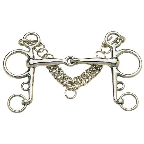 Pelham Bit w/Jointed Mouth Stainless Steel