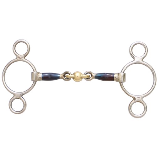 Dutch Gag Training Snaffle w/Three Rings Cob/12.5cm