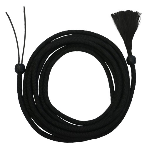 Fort Worth Poly Mecate Reins Black w/Horsehair Tassels
