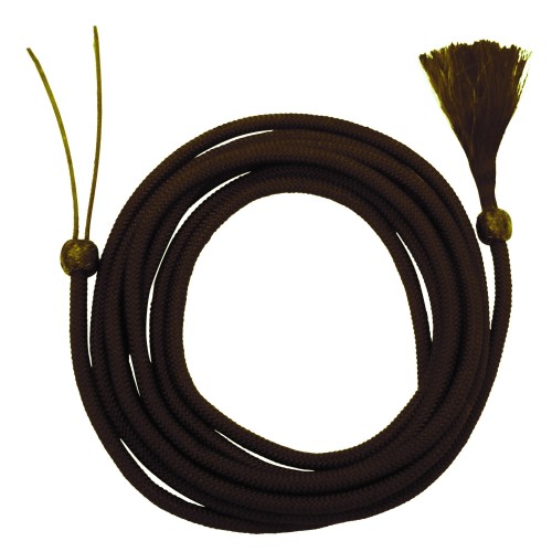 Fort Worth Poly Mecate Reins Black w/Horsehair Tassels