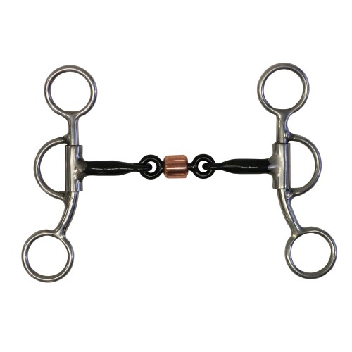 Fort Worth Sweet Iron Training Snaffle w/Copper Lozenge Mouth