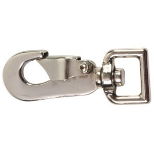 Nickel Plated Rein Snaphooks with Flat Swivel Eye