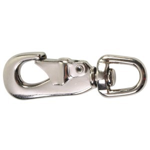 Nickel Plated Rein Snaphooks with Round Swivel Eye