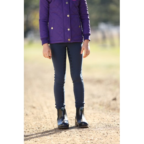 Huntington Girls Pull-On w/ Gel Stretch Breeches - Navy/Pink