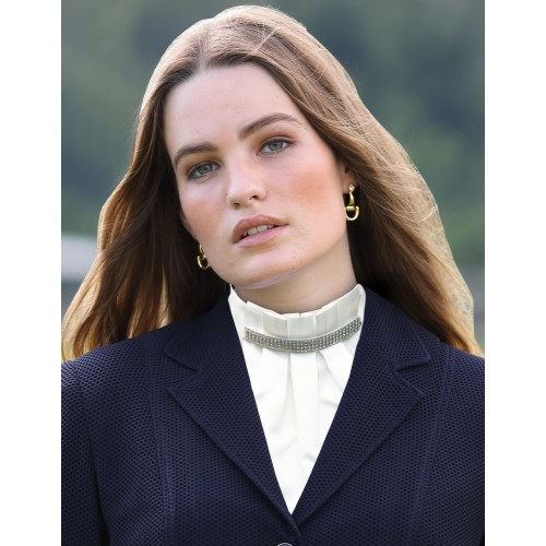 Huntington Stock Tie Four Row Crystals