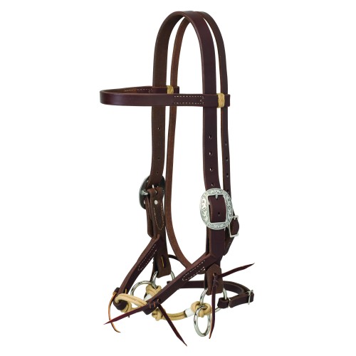 Weaver Justin Dunn Bitless Oiled Bridle